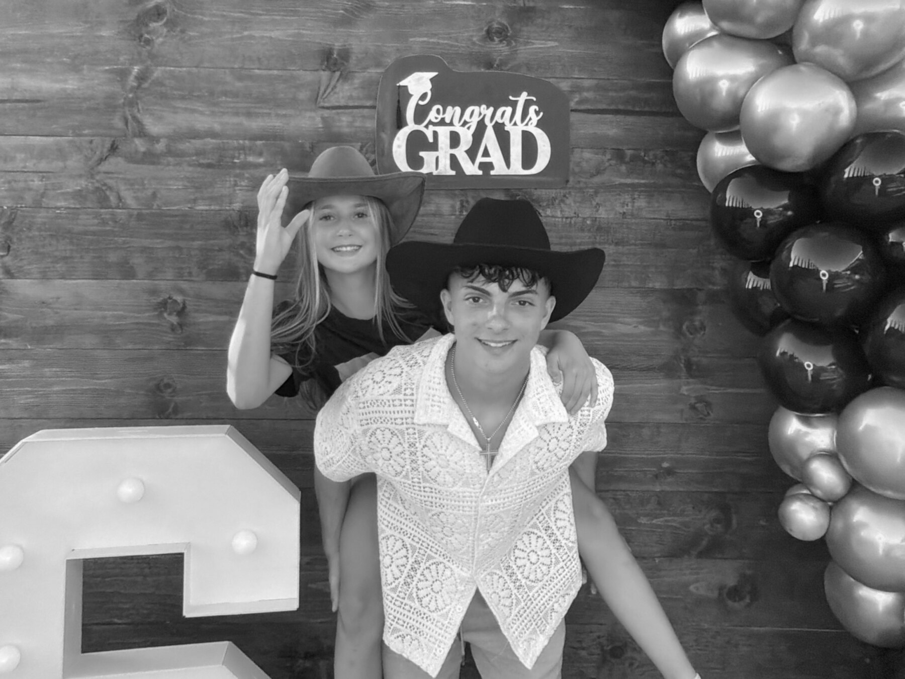 Black and white graduation capture