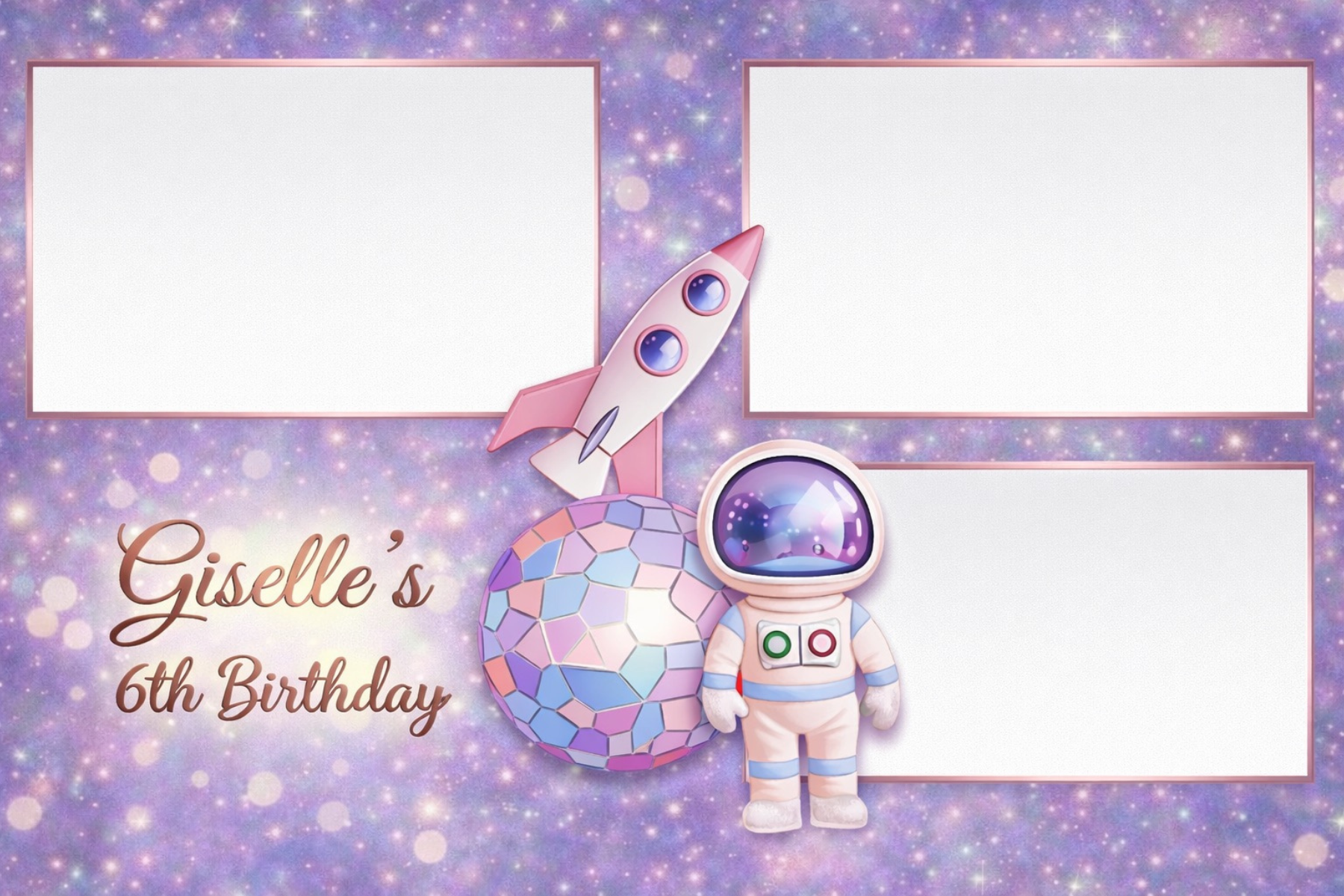 Lavender birthday photo design